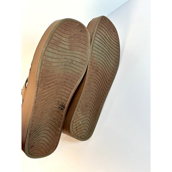 Steve Madden Buzzing Platform Sandals Women’s 7.5 Tan Ankle-Strap Open Toe - Picture 6 of 6